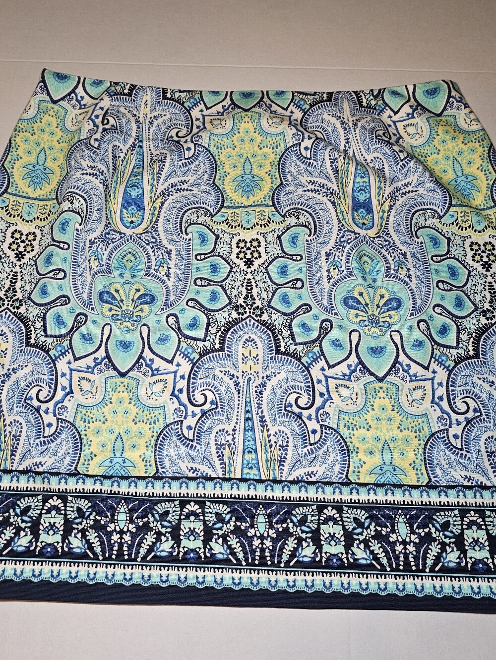 Talbots Women's Skirt Size 14 Petite Boho Pattern Fully Lined Zip Paisley